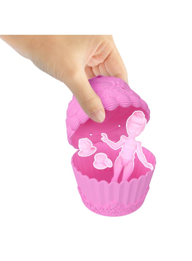 Disney Princess ألعاب الأميرة، دمية صغيرة كعكة مفاجأة مع 5 مفاجآت تشمل دمية و 2 ملحقات حفلة شاي، مستوحاة من الأفلام (الدمى قد تختلف) - Image 4