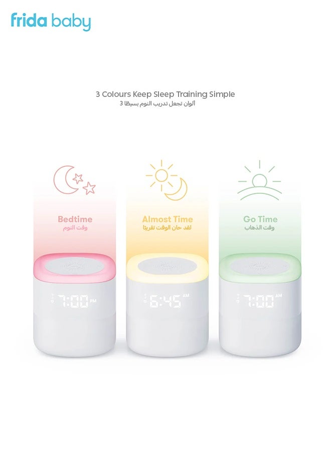 fridababy - 3-in-1 Sound Machine | When-To-Wake Clock | Nightlight | 7 Soothing Sounds | Bluetooth Speaker | Sleep Trainer for Kids | Timer & Auto Shut-Off | Multicolor | Portable | Easy-to-Use - Image 1