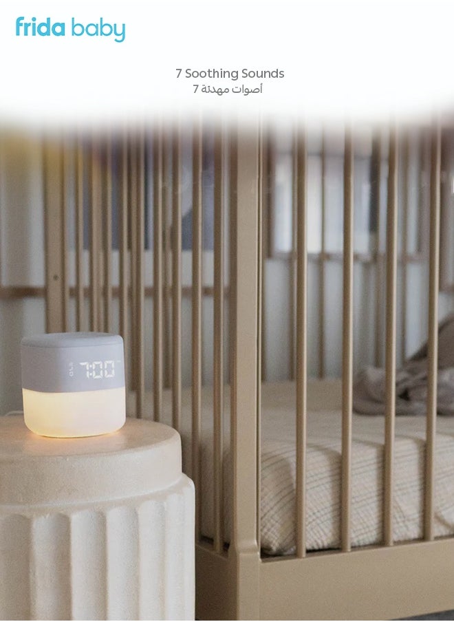 fridababy - 3-in-1 Sound Machine | When-To-Wake Clock | Nightlight | 7 Soothing Sounds | Bluetooth Speaker | Sleep Trainer for Kids | Timer & Auto Shut-Off | Multicolor | Portable | Easy-to-Use - Image 1