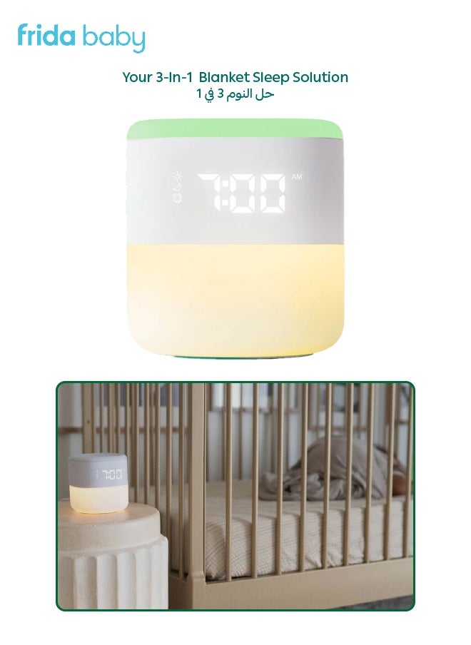 3-in-1 Sound Machine | When-To-Wake Clock | Nightlight | 7 Soothing Sounds | Bluetooth Speaker | Sleep Trainer for Kids | Timer & Auto Shut-Off | Multicolor | Portable | Easy-to-Use