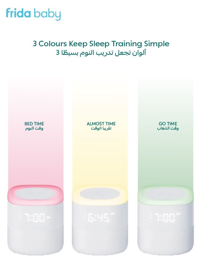 3-in-1 Sound Machine | When-To-Wake Clock | Nightlight | 7 Soothing Sounds | Bluetooth Speaker | Sleep Trainer for Kids | Timer & Auto Shut-Off | Multicolor | Portable | Easy-to-Use