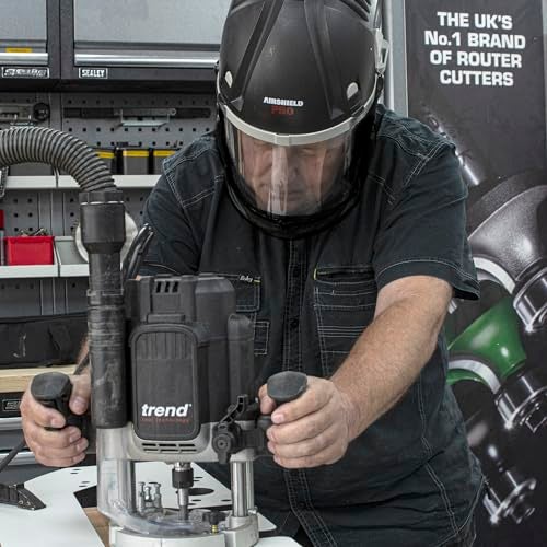 Trend درع الهواء الاحترافي من تريند - درع وجه كامل، واقي غبار، قناع هواء يعمل بالبطارية للتنجيد الخشبي، AIR/PRO - Image 3