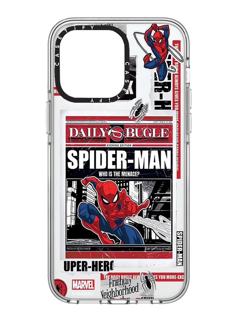 Casetify Apple iPhone 13/14 Case,Fighting Spider-Man Magnetic Adsorption Phone Case - Semi transparent - Image 1