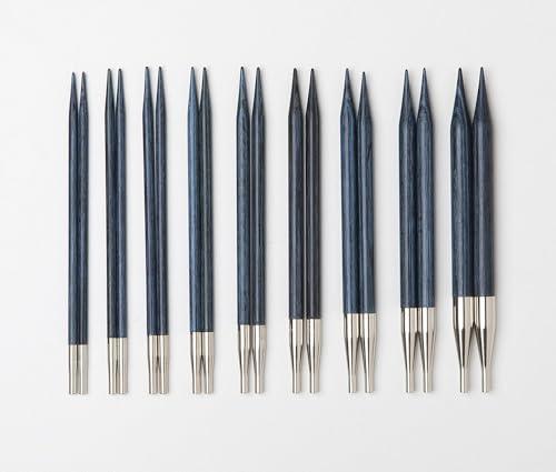 KnitPicks Knit Picks Options Wood Interchangeable Knitting Needle Set with Case and Stitch Markers Blue and Gold - Image 3