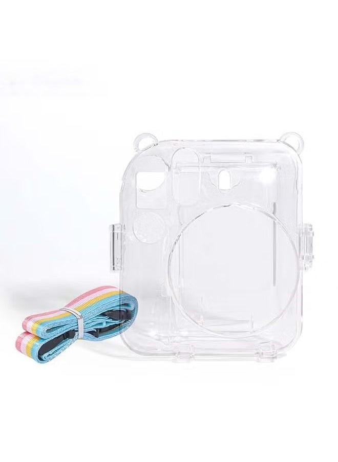 Protective Clear Case Hard Case For Fujifilm Instax Mini 12 Instant Camera With Adjustable Strap Clear  - Image 2