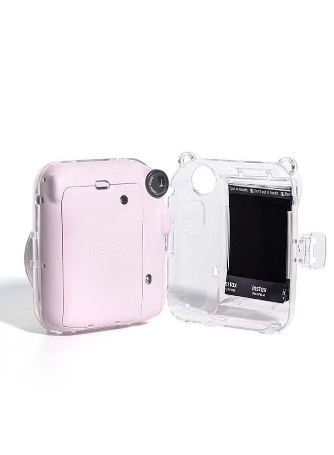 Protective Clear Case Hard Case For Fujifilm Instax Mini 12 Instant Camera With Adjustable Strap Clear  - Image 5