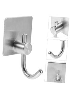 Oasisgalore 4Pcs Sliver Stainless Steel Wall Adhesive Hooks  - Image 3