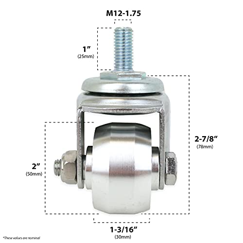 Tool Guy Republic Replacement Aluminum Racing Jack Caster Wheels for 3 Ton Floor Jacks (2 Pc Set) - Image 2