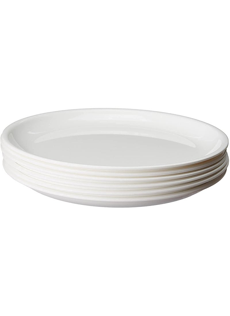 Everbuy - Everbuy® Pure Acrylic Dinner Plate, White, (10.7 inch) (24, Greater Than 10") - Image 1