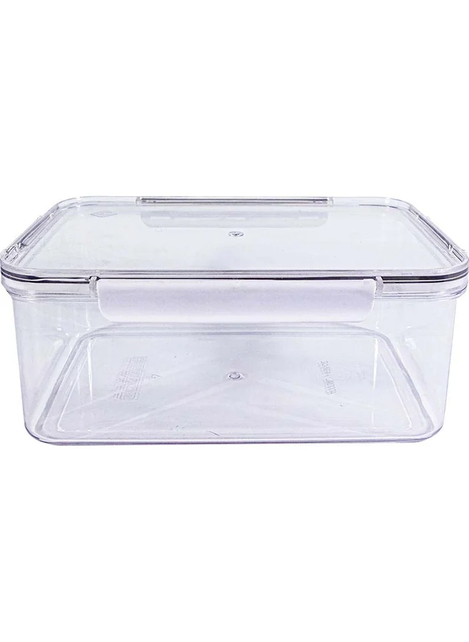 DANUBE HOME Proo Food Container Polyethylene Terephthalate plus Tpe Re-Usable Food Storage Containers Stackable Kitchen Organizer Boxes For Kitchen & Dining Room L24Xw17Xh9Cm - Clear