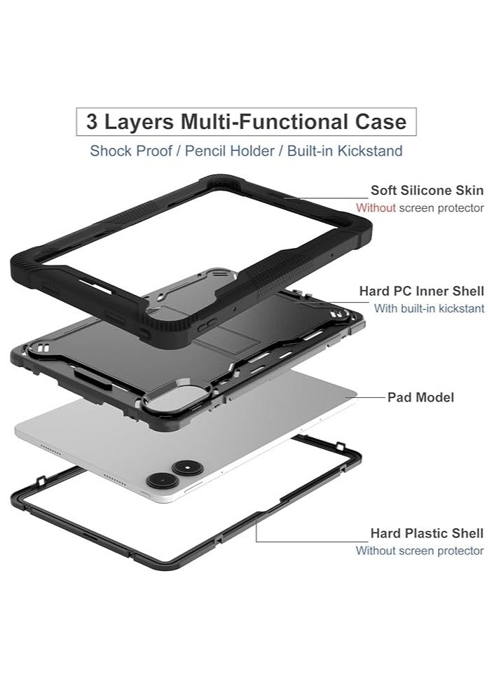 general The child case is compatible with the Xiaomi Poco Pad 12.1 (2024), a lightweight anti-fall silicone sheet soft case with a hidden bracket - Image 2