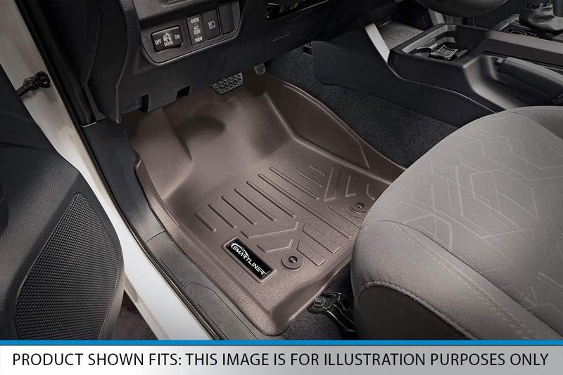 SMARTLINER Custom Fit Floor Mats 3 Row Liner Set Cocoa for 2017-2021 GMC Acadia with 2nd Row Bucket Seats - Image 2