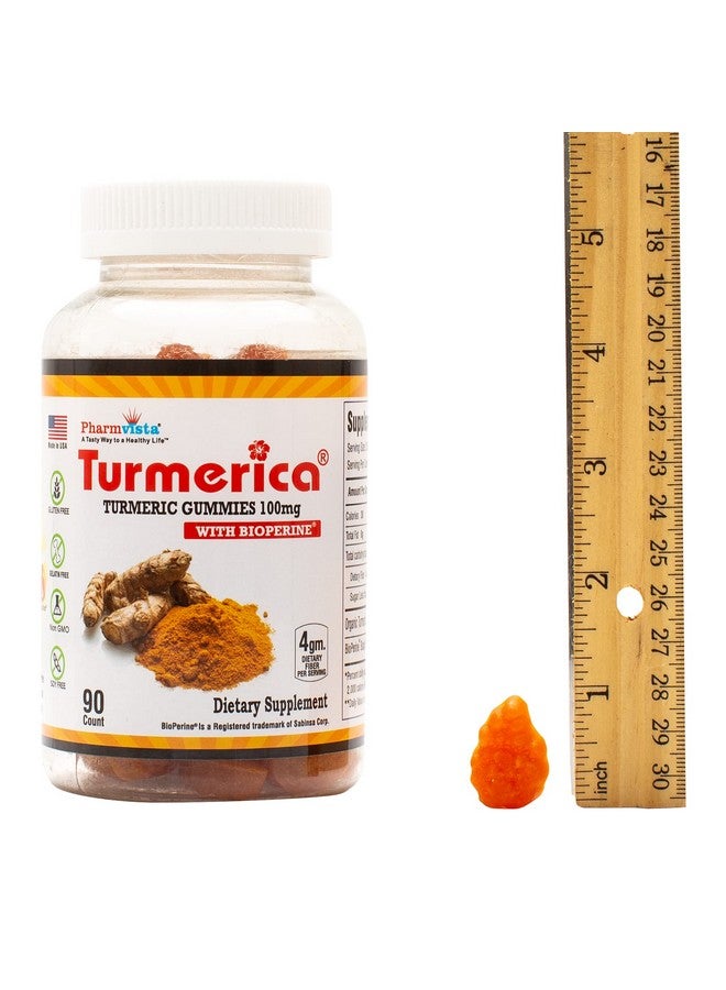 تورميريكا - حلوى الكركم الكركمين 100 ملغ مع بيوبيرين الفلفل الأسود لزيادة الامتصاص، 90 حبة، مصنوعة في الولايات المتحدة الأمريكية - Image 3
