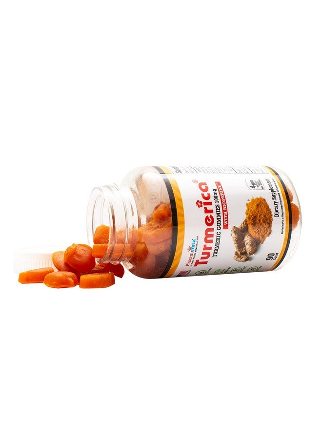 تورميريكا - حلوى الكركم الكركمين 100 ملغ مع بيوبيرين الفلفل الأسود لزيادة الامتصاص، 90 حبة، مصنوعة في الولايات المتحدة الأمريكية - Image 2
