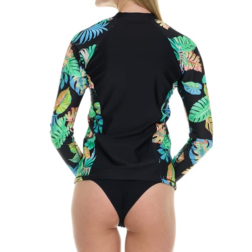 Hurley Rash Guard for Women Full Zip, Zip Up Long Sleeve Swim Shirts for Women, Surfing Top UPF 50+ SPF Sun & UV Protection - Image 5