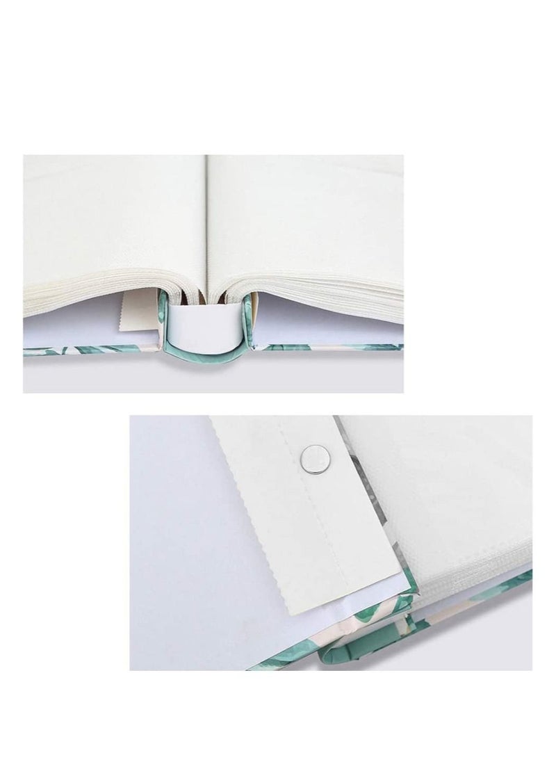 Y&D 6 Inches Photo Album Green Leaves Wedding Family Albums Diy Holds 200 Horizontal  - Image 5