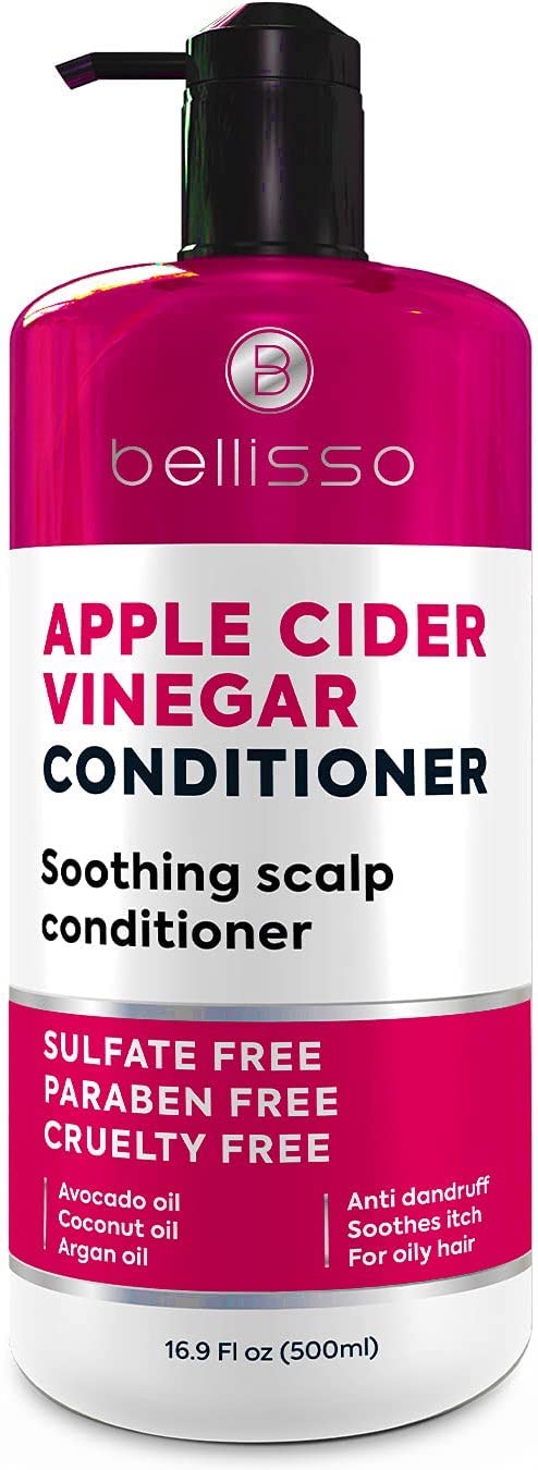 Apple Cider Vinegar Conditioner  Sulfate Paraben and Silicone Free  For Dry Damaged and Oily Hair  Anti Dandruff Product for Fine Itchy Scalp Build Up  Cleansing Treatment for Women and Men