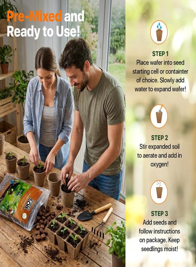 WONDER SOIL | 100 Organic Seed Starter Pellets | Ready to Plant Seed Starting Soil Loaded with Pre-Mixed Nutrients | Fast Germination | Indoor or Outdoor | 100 Count - Image 5