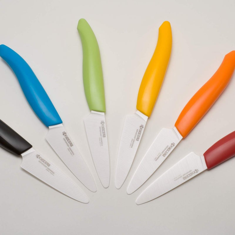Kyocera Advanced Ceramic Revolution Series 3-inch Paring Knife, Yellow Handle, White Blade - Image 3