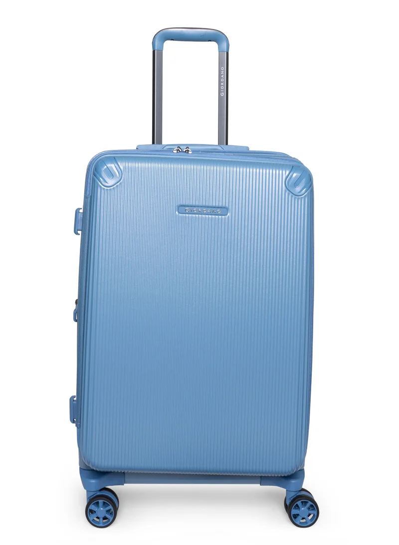 GIORDANO Navy Giordano Titanx Front Opening PC Hardshell Unbreakable Luggage Set Blue, Expandable, Secure Lock, 4 Double Wheels Travel Lugggage, Laptop Compartment on Small Carry-on Cabin Luggage, Checked Luggage  | Best Price UAE