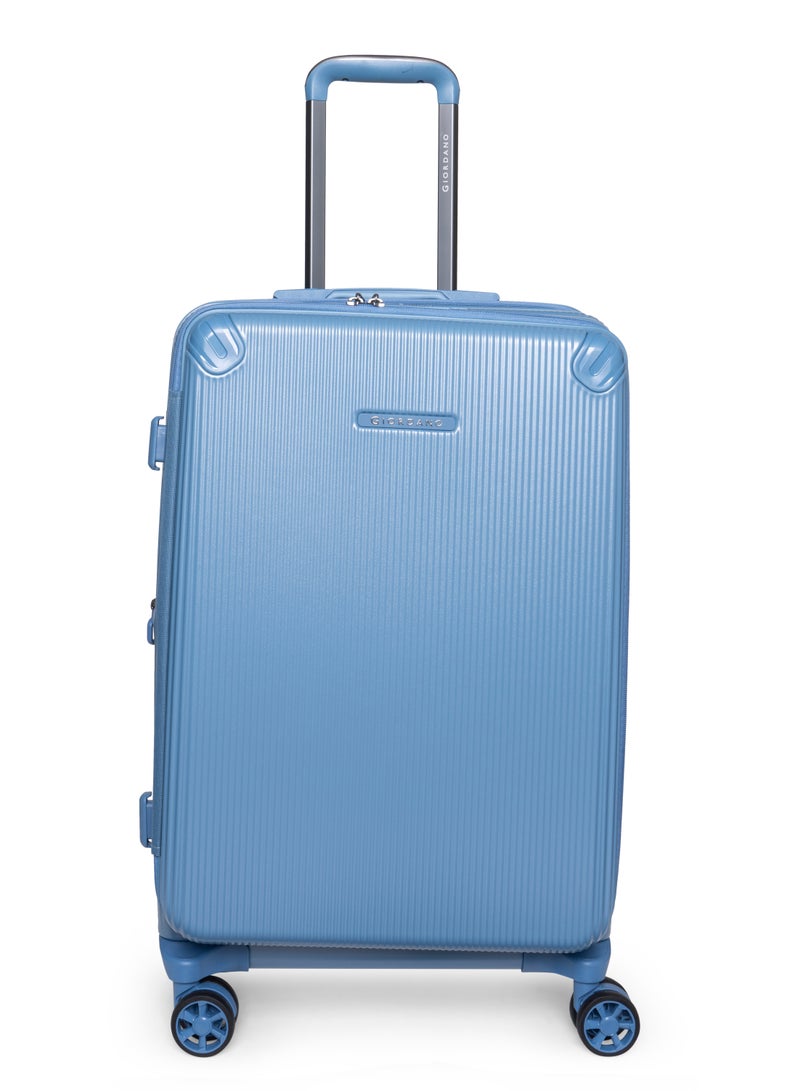 GIORDANO Giordano Titanx Front Opening PC Hardshell Unbreakable Luggage Set Blue, Expandable, Secure Lock, 4 Double Wheels Travel Lugggage, Laptop Compartment on Small Carry-on Cabin Luggage, Checked Luggage  - Image 3