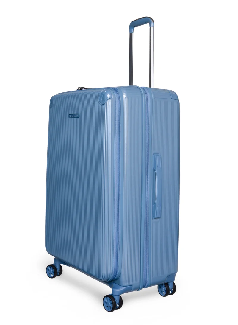 GIORDANO Navy Giordano Titanx Front Opening PC Hardshell Unbreakable Luggage Set Blue, Expandable, Secure Lock, 4 Double Wheels Travel Lugggage, Laptop Compartment on Small Carry-on Cabin Luggage, Checked Luggage  | Best Price UAE