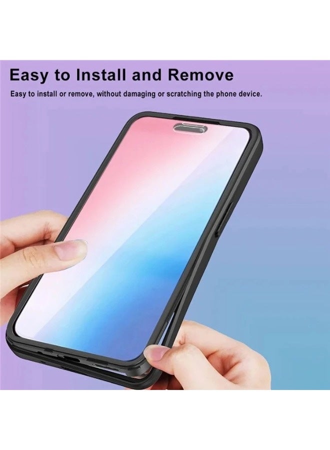 ShebSheb Designed for iPhone 15 Pro Max Case, Full Body Rugged Case with Built-in Touch Sensitive Anti-Scratch Screen Protector, with Camera Lens Protector - Image 4