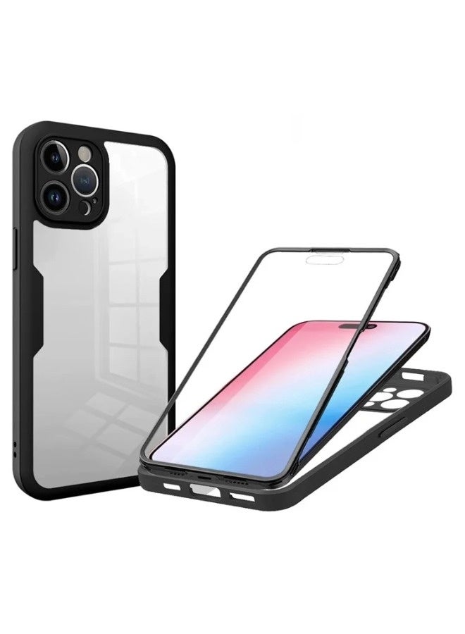 ShebSheb Designed for iPhone 15 Pro Max Case, Full Body Rugged Case with Built-in Touch Sensitive Anti-Scratch Screen Protector, with Camera Lens Protector - Image 1