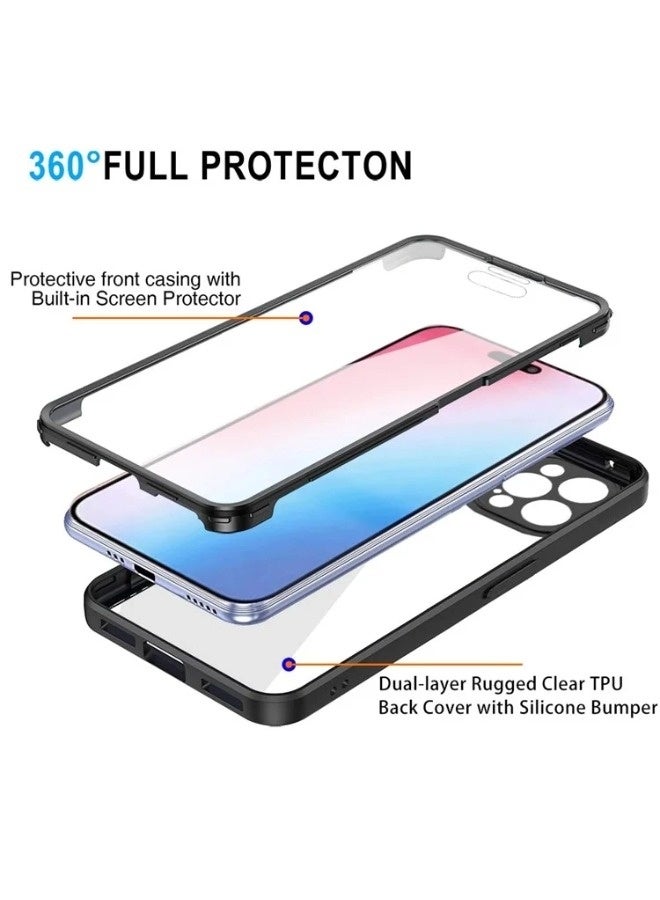 ShebSheb Designed for iPhone 15 Pro Max Case, Full Body Rugged Case with Built-in Touch Sensitive Anti-Scratch Screen Protector, with Camera Lens Protector - Image 2