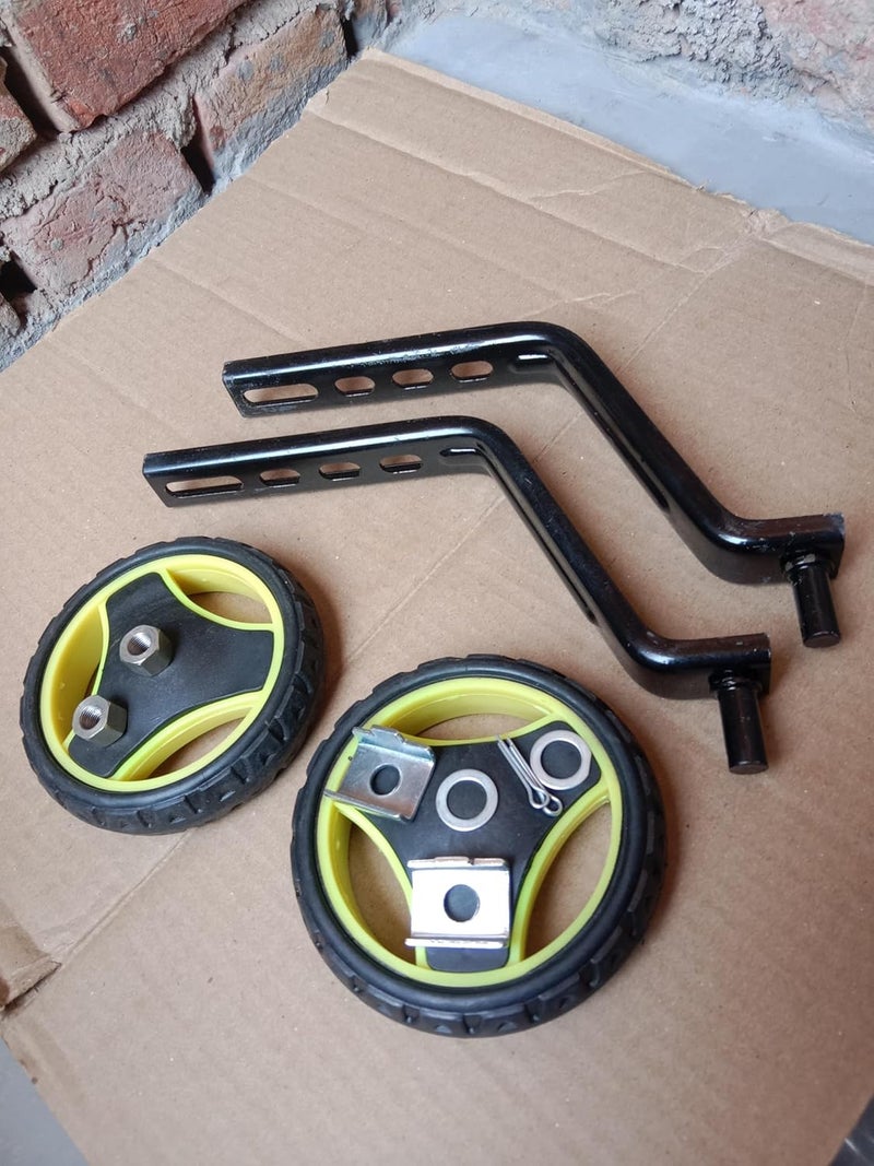 عجلات دعم جانبي للدراجة عجلات تدريب قابلة للتعديل مجموعة عجلات دعم جانبي للدراجات من 14 إلى 20 بوصة (قد يختلف اللون)