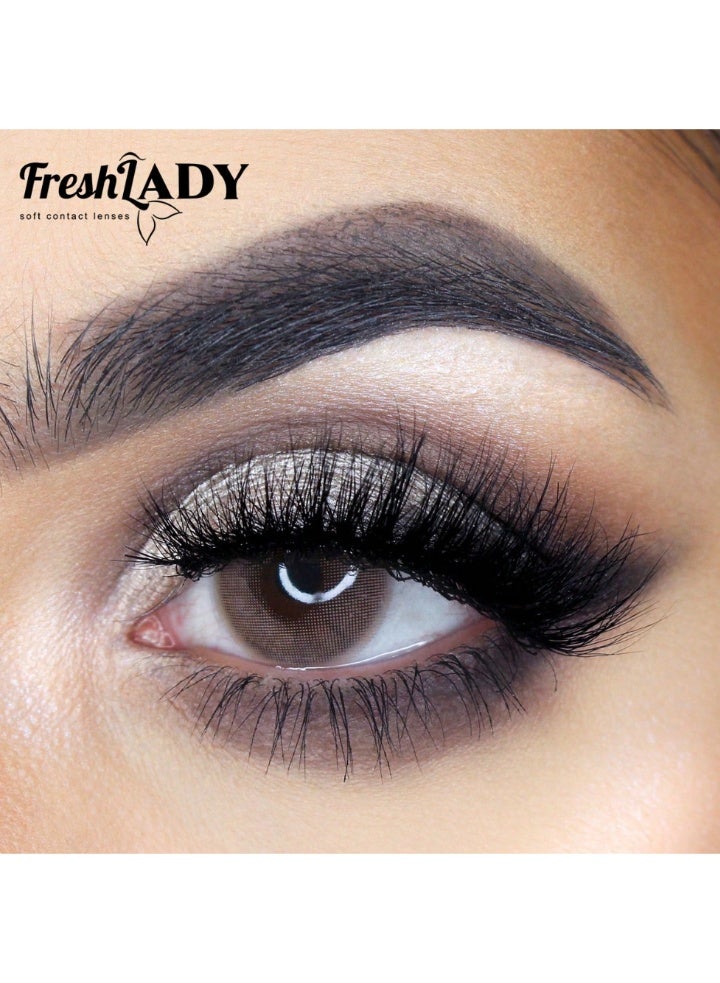 فريش ليدي عدسات لاصقة بمظهر جمالي لون ماربل (رمادي رخامي) - عدسات تجميلية سنوية للمناسبات والهدايا - Image 2