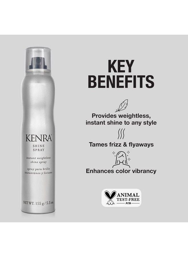 Kenra Professional Kenra Shine Spray | Instant Weightless Shine Hairspray | Tames Frizz & Flyaways | Enhances Color Vibrancy | Lightweight No Hold | All Hair Types | 5.5 Oz  - Image 3