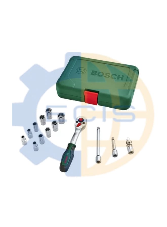 Bosch 1600A02BY0 14-Piece 4/1" Ratchet Socket Set