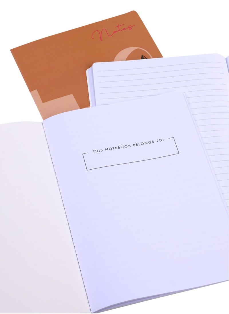 Prickly Pear - Set Of 3 B5 Boho Retreat Notebooks - Image 1