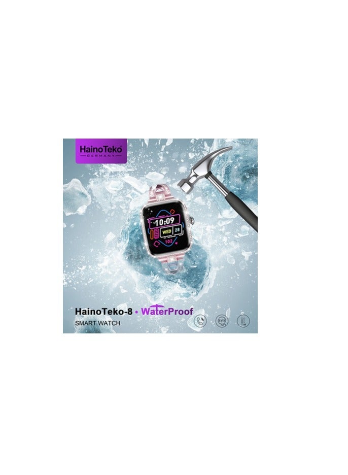 Haino Teko HainoTeko Germany Haino Teko-8 Fully Waterproof Smartwatch with AMOLED  Display AI Voice Assistants Smart Integration and 3 Interchangeable Straps Designed For Ladies - Image 2