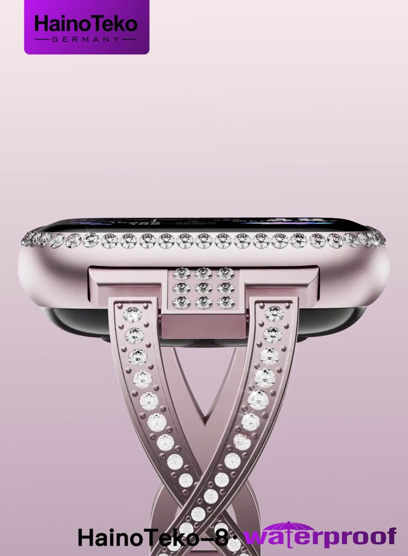 Haino Teko HainoTeko Germany Haino Teko-8 Fully Waterproof Smartwatch with AMOLED  Display AI Voice Assistants Smart Integration and 3 Interchangeable Straps Designed For Ladies - Image 4