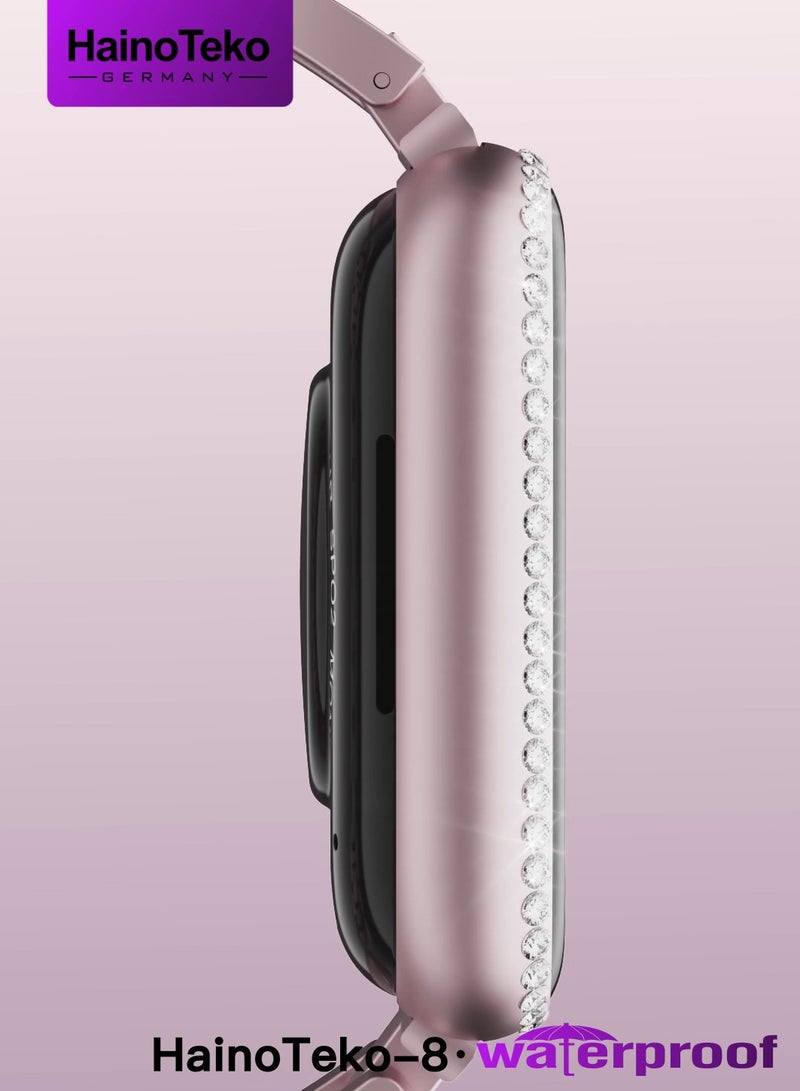 Haino Teko HainoTeko Germany Haino Teko-8 Fully Waterproof Smartwatch with AMOLED  Display AI Voice Assistants Smart Integration and 3 Interchangeable Straps Designed For Ladies - Image 5