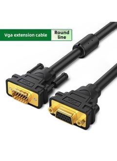 كابل VGA من Lvlian، كابل شاشة كمبيوتر، كابل بيانات فيديو VGA، سلك كمبيوتر، هيكل كمبيوتر - اللون: خط دائري - ذكر إلى أنثى - طول الخط: 30 مترًا