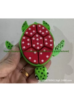 Cross Border Turtle Fidget Clickers Decompression Toy 3D Printing Turtle Fruit Button Keychain-Color:【watermelon】turtle Does Not Include Keychain-Specifications:Size Is About 10.7*11.3*2.2cm, About 50g