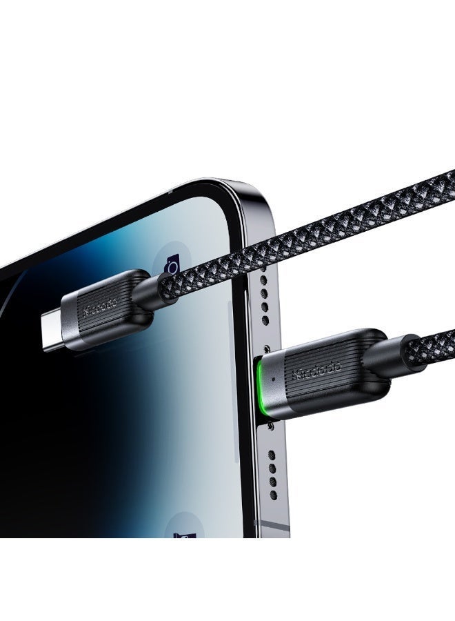 Mcdodo Magnetic Self-Winding iPhone USB-C to Lightning Cable 36W 1.2m – PD Fast Charging Data Sync Cable for iPhone 14 13 12 11, iPad, AirPods – Black - Image 4