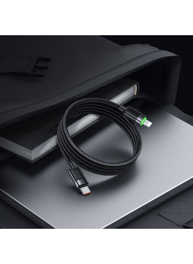 Mcdodo Magnetic Self-Winding iPhone USB-C to Lightning Cable 36W 1.2m – PD Fast Charging Data Sync Cable for iPhone 14 13 12 11, iPad, AirPods – Black - Image 3