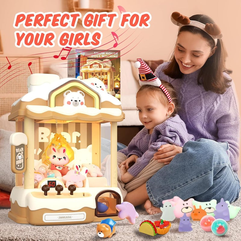 Skirfy Toy Claw Machines for Kids Adults with Sound LED Light, Vending Machine Grabber Prize Dispenser Toys, Machines Electric Claw Game, Birthday Girls Gift - Image 3