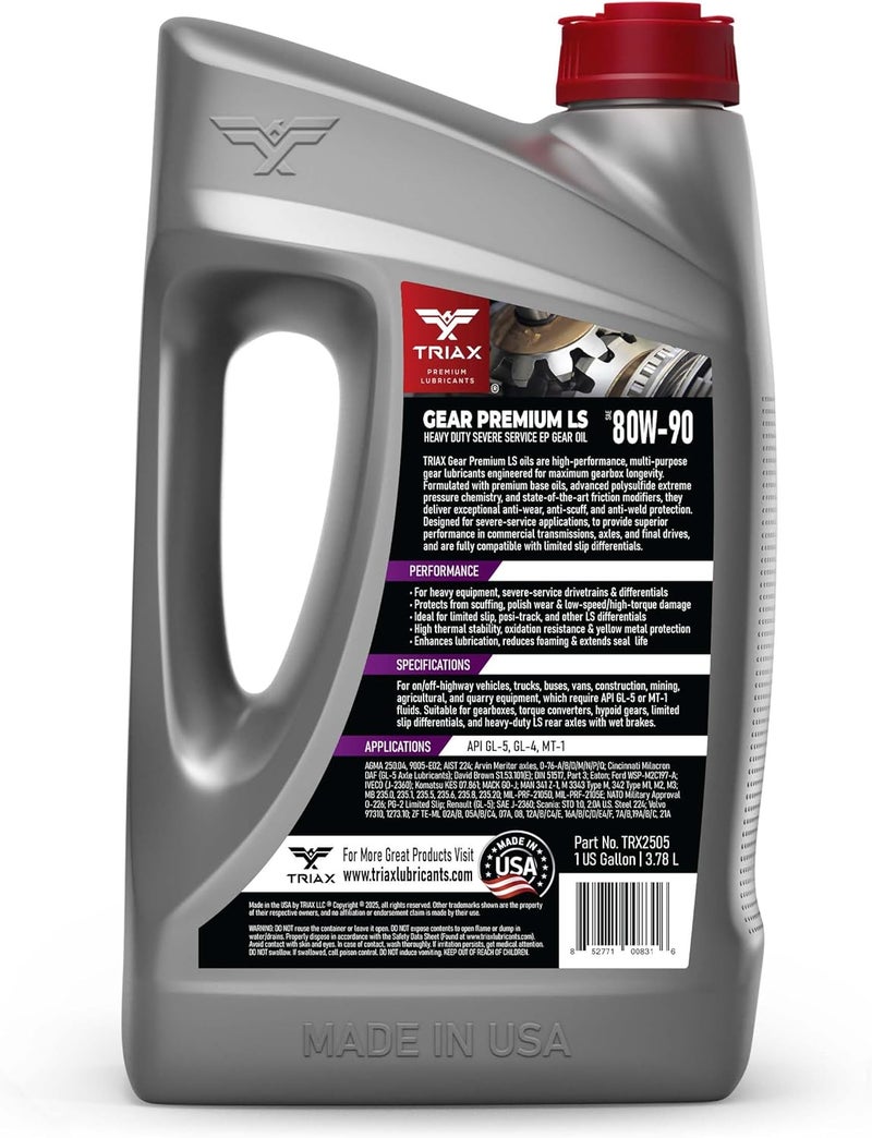Triax Gear Premium LS 80W-90, GL-5 Limited Slip Ready, Manual Transmissions, Hypoid Gear Systems, Differentials - Image 2