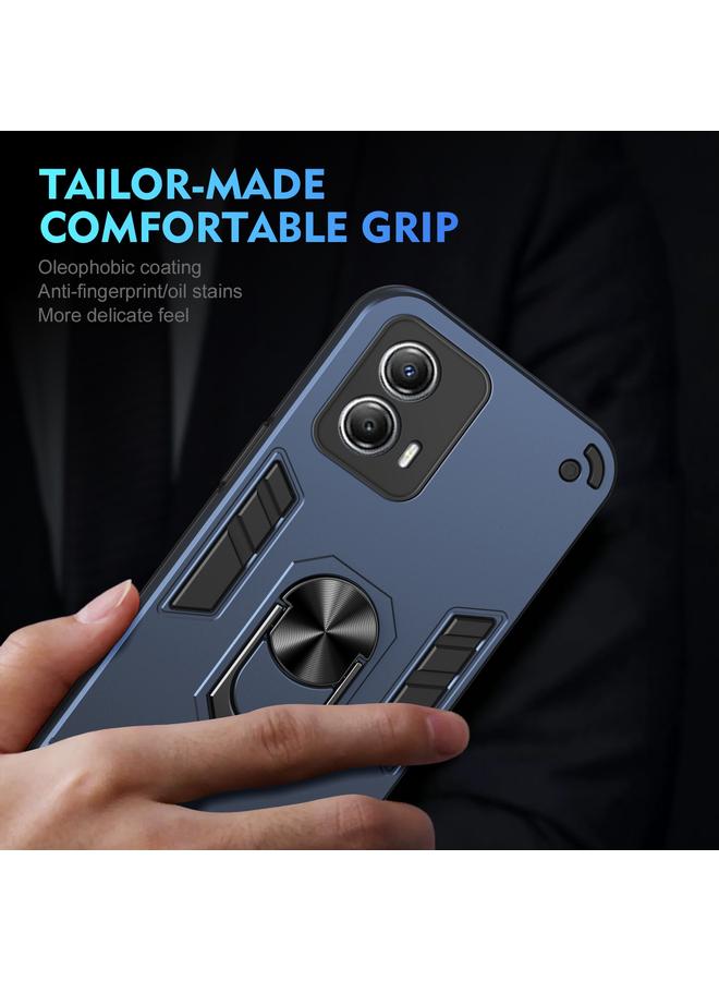 S-TOP Case For Motorola Moto G53 Shockproof Metal Ring Holder Phone Case - Image 5