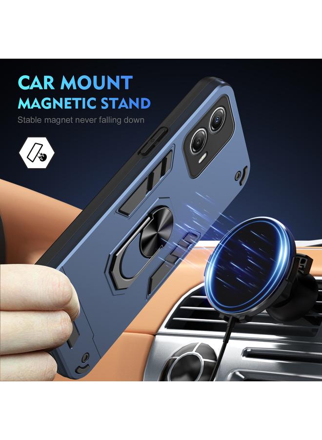 S-TOP Case For Motorola Moto G53 Shockproof Metal Ring Holder Phone Case - Image 2