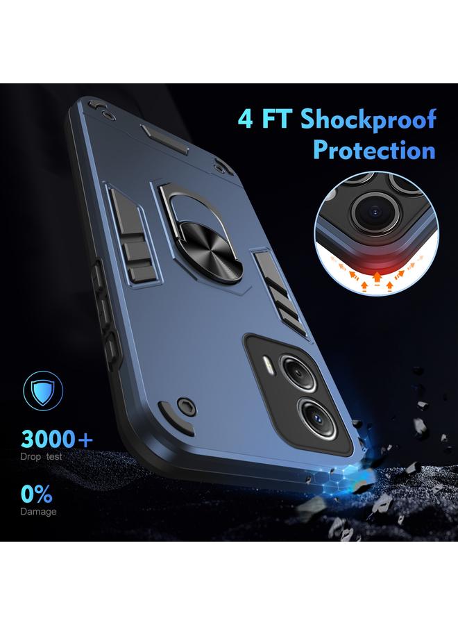 S-TOP Case For Motorola Moto G53 Shockproof Metal Ring Holder Phone Case - Image 4