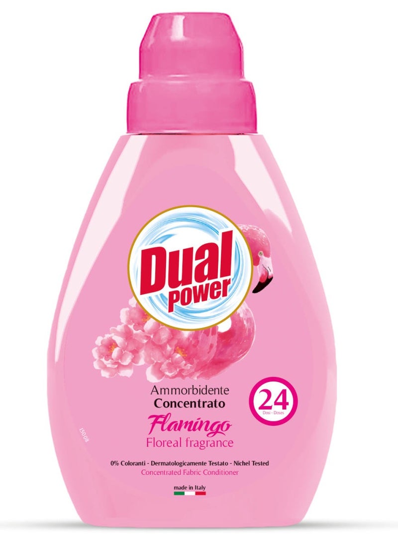 Dual Power - Flamingo Fabric Softener 24 Wash 600 ML - Image 1