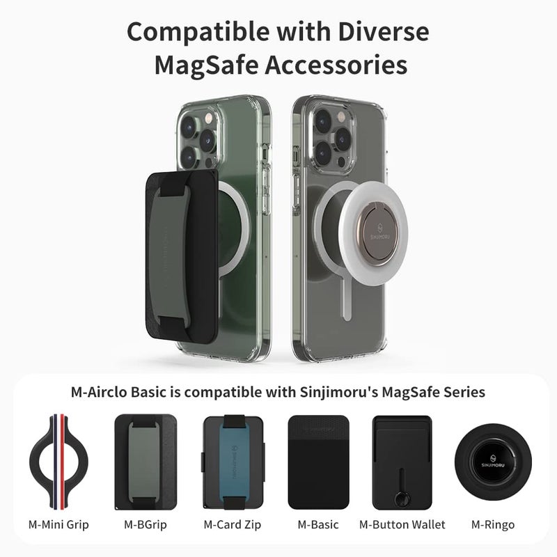 Sinjimoru for iPhone 15 Case, Compatible with MagSafe, Anti-Yellowing UV Coating, PC & TPU Clear Shockproof Design 1000G Strong Magnet M-Airclo Basic - Image 5