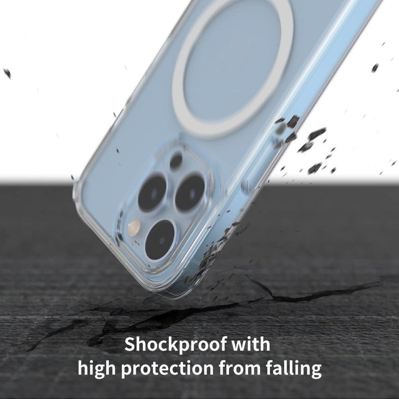 Sinjimoru for iPhone 15 Case, Compatible with MagSafe, Anti-Yellowing UV Coating, PC & TPU Clear Shockproof Design 1000G Strong Magnet M-Airclo Basic - Image 2