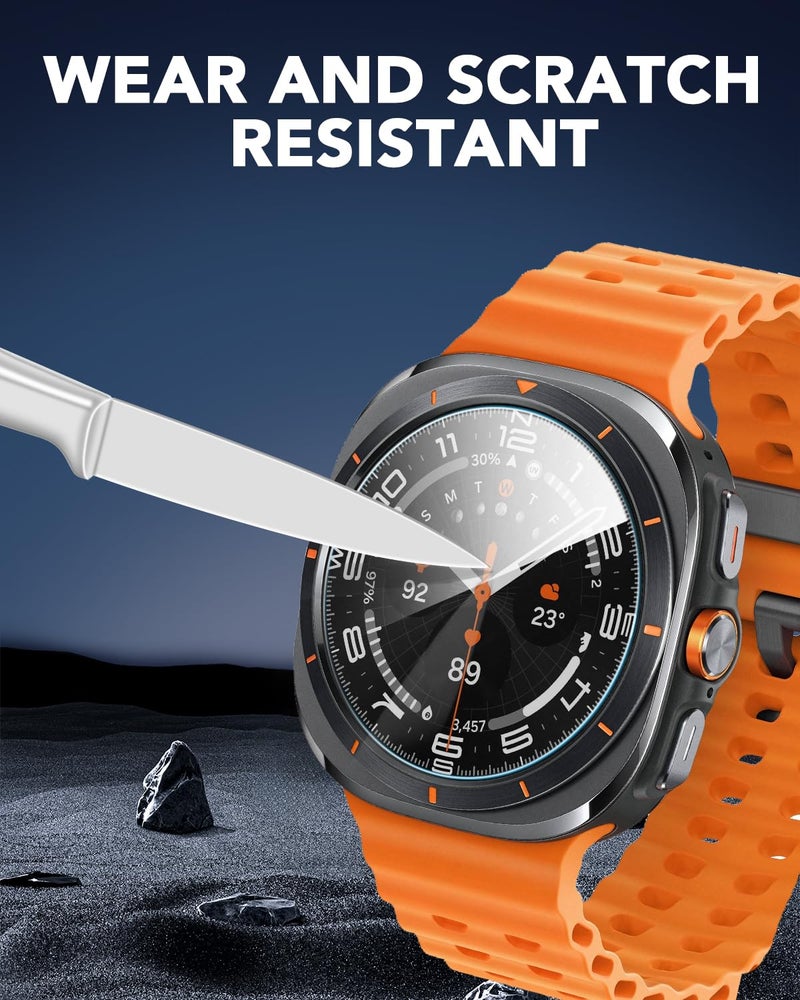 SPGUARD 4 Pack for 2025/2024 Galaxy Watch Ultra 47mm Screen Protector, Tempered Glass, 9H Hardness, Anti Scratch, Bubble Free for Samsung Galaxy Watch Ultra 7 47mm(NOT for Others Models) - Image 4
